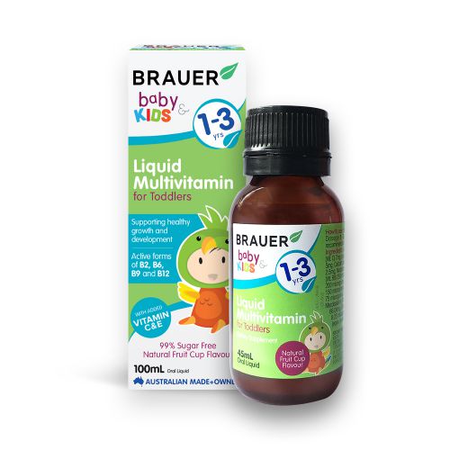 TP BVSK Brauer Baby & Kids Liquid Multivitamin for Toddlers-Dạng lỏng (100mL) cho trẻ tập đi từ 1-3 tuổi